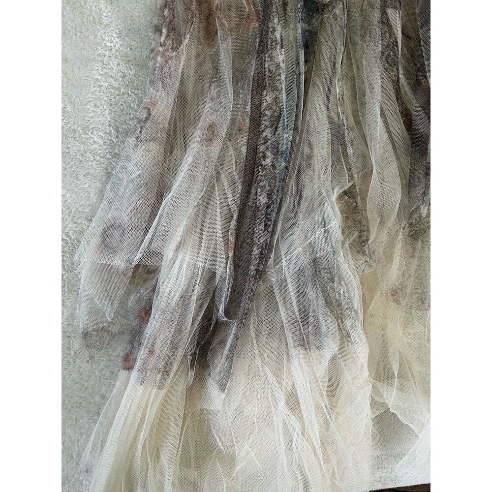 Origami Layers Of Tulle Boho Duster Vest Size OS Lagenlook Kimono - Picture 9 of 12